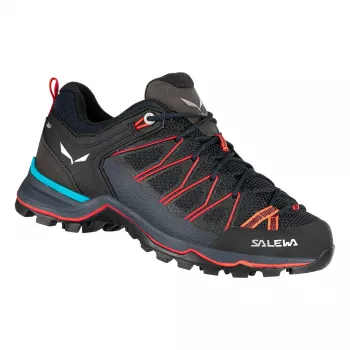 SALEWA Women's MTN Trainer Lite Approach & Hiking Shoes - Premium Navy/Fluo Coral - UK 6.5 (EU 40)