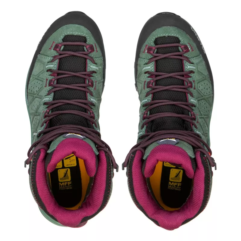 SALEWA Alp Trainer 2 Mid GTX Women's Hiking Boots - Duck Green/Rhododendron - UK 6 (EU 39)
