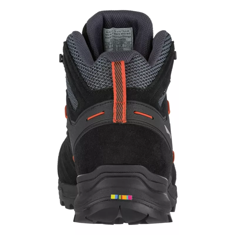 SALEWA Alp Mate Mid WP Hiking Boots Black Out/Fluo Orange UK 11 (EU 46)