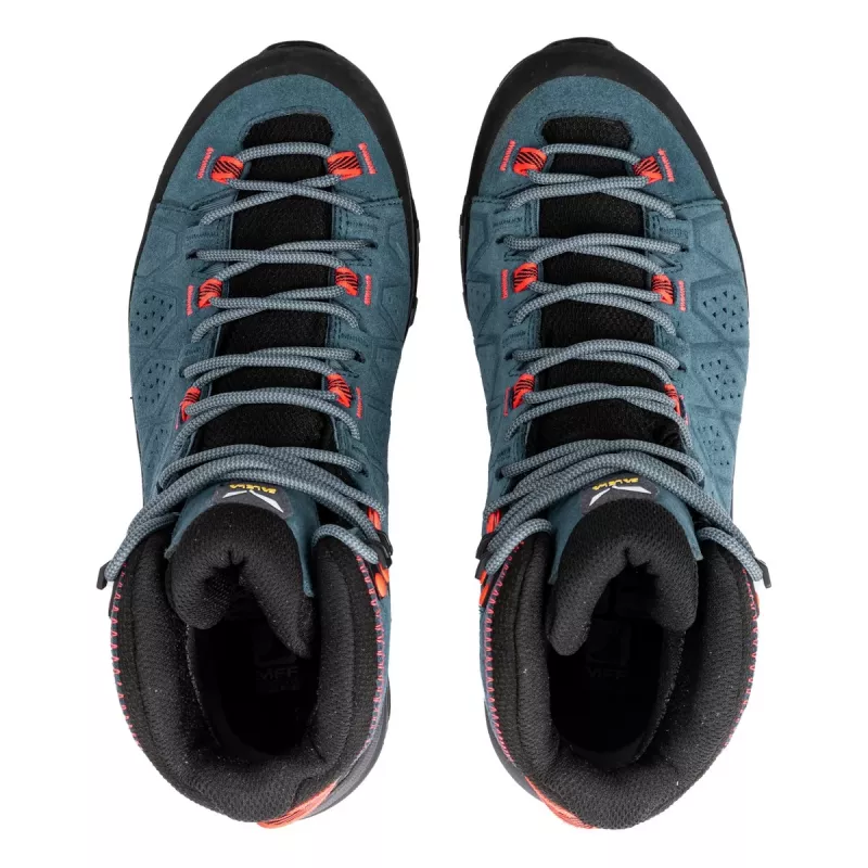 SALEWA Alp Trainer 2 Mid GTX Women's Hiking Boots - Java Blue/Fluo Coral - UK 4 (EU 36.5)