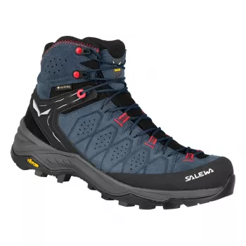 SALEWA Alp Trainer 2 Mid GTX moteriški žygiavimo batai - Java Blue/Fluo Coral - UK 5 (EU 38)