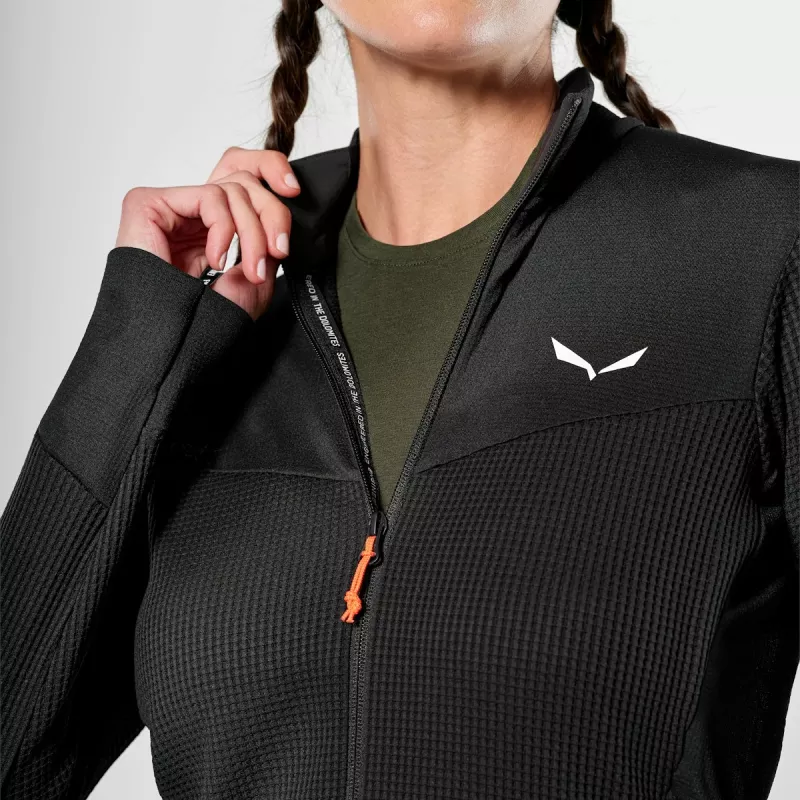 Salewa Puez Waffle Hybrid PL Jacket - Black Out