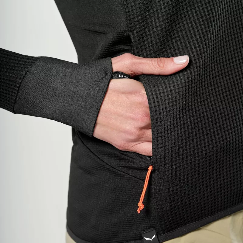 Salewa Puez Waffle Hybrid PL Jacket - Black Out