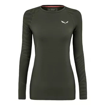 Moteriškas termo viršus Salewa Cristallo - Dark Olive