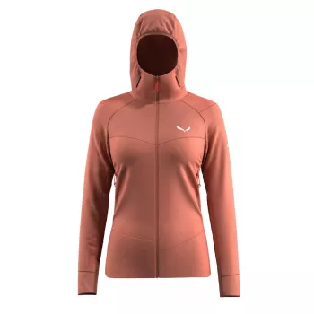 Salewa Agner Polarlite Hooded Jacket - Etruscan Red - XS