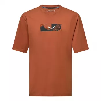 Salewa Eagle Hybrid Loose T-Shirt - Coffee Brown, L dydis