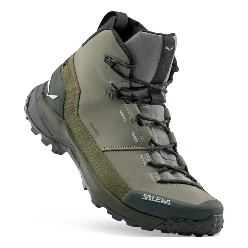 SALEWA Batai Puez Leather Mid PTX - Shadow/Dark Olive - UK 10