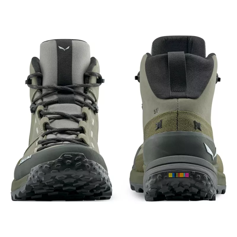 SALEWA Puez Leather Mid PTX Trekking Shoes - Shadow/Dark Olive