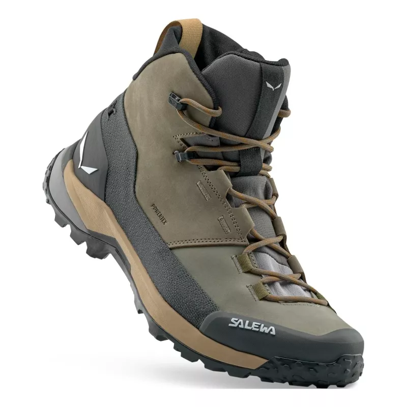 SALEWA Shoes Puez Leather Mid PTX Bungee Cord Onyx UK 8.5