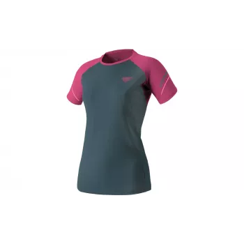 SALEWA Women's Dynafit Alpine Pro S/S Tee bėgimo marškinėliai - rausvai violetiniai, dydis XS