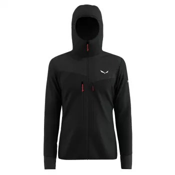 Salewa Agner Polarlite Hooded Jacket - Black Out - Size S