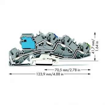 WAGO 2005-7641 TOPJOB S praeinanti gnybtų jungtis, 6 mm², pilka, 800 V, 41 A