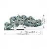 WAGO 2005-7646 Perėjimo gnybtų blokas, 3 laidininkai, 400 V, 24 A, 2,5 mm², pilkas