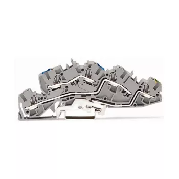 WAGO 2005-7646 Perėjimo gnybtų blokas, 3 laidininkai, 400 V, 24 A, 2,5 mm², pilkas