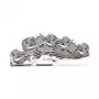 WAGO 2005-7646 Perėjimo gnybtų blokas, 3 laidininkai, 400 V, 24 A, 2,5 mm², pilkas