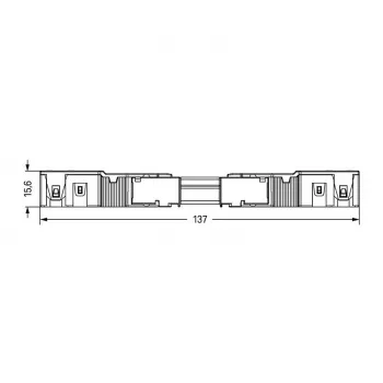 WAGO Female Connector 770-203/035-000 with Strain Relief Housing, Black