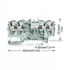 WAGO Praeinamoji gnybtų juosta 4 laidininkų Push-in 2,5 mm² pilka