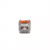 WAGO 221-2401 Inline Splicing Connector, 2-Conductor, 0.2-4 mm², 600 Pieces, Transparent/Orange