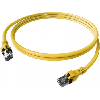 EasyLan saCon DualBoot Patch Cable S/FTP Cat.6A Yellow 2,0m