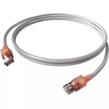 EasyLan DualBoot LED Patch Cable RJ45 S/FTP Cat.6A (Class EA) with saCon Connector - LSOH - Gray - 0,5m