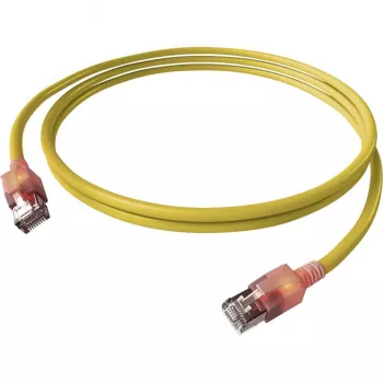 EasyLan DualBoot LED Patch Cable RJ45 S/FTP Cat.6A (Class EA) with saCon Connector - LSOH - Geltona