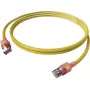 EasyLan DualBoot LED Patch Cable RJ45 S/FTP Cat.6A (Class EA) with saCon Connector - LSOH - Geltona
