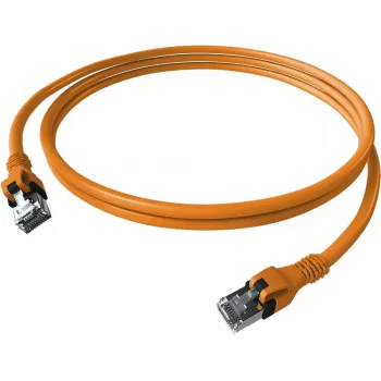 EasyLan DualBoot Push Patch Cable Cat.6A S/FTP Orange 7,5m