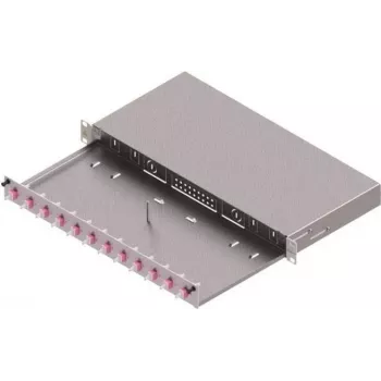 ZVK EasyLan Skaidulinės optikos skirstymo skydas Basic LSB0B224 C klasė 1U 12 prievadų 12x LC-Duplex OM4