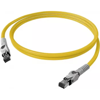 EasyLan VarioBoot Patch Cable Cat.6A S/FTP Yellow 1,0m