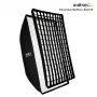 Walimex Pro Softbox Essential 80x120 cm stačiakampė softbox su Bowens laikikliu, sidabriniu vidumi, difuzoriais, nešimo krepšiu
