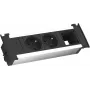 Bachmann Kapsa S - 2 m - Indoor - Type E - Black - Silver - 2 AC Outlets - 204 mm