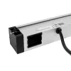Bachmann DESK Rail maitinimo juosta su 2 Schuko lizdais ir 2 USB įkrovimo prievadais, 2 m kabeliu, sidabrinė/juoda