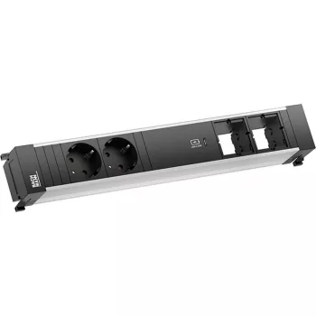 Bachmann POWER FRAME 2x Schuko Outlets 1x USB-C Charger 2x CM Slots 0,2m GST18
