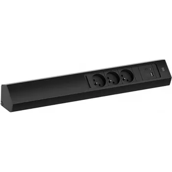 Bachmann CASIA 2 932.107 3x Schuko kištukinis lizdas su 1x USB-A ir 1x USB-C įkrovimu 22W juoda