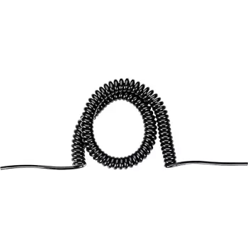 BACHMANN Spiral Cable H05VV-F 3G1.5mm² 1.5m-6m Black 0,2m Straight Ends