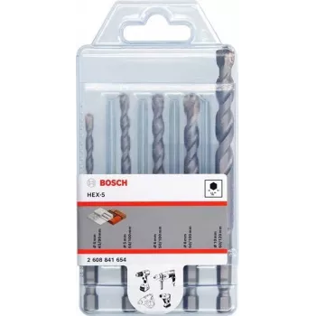 Bosch Accessories HEX-5 2608841654 Betoninių grąžtų rinkinys 4 mm, 5 mm, 6 mm, 8 mm, 10 mm 5 vnt.