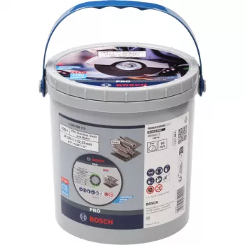 BOSCH POWERTOOLS PRO Pjovimo diskas nerūdijančiam plienui ir metalui, Ø 125 mm, 100 vnt. kibire (anga 22,23 mm, WA 60 T BF)