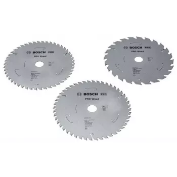 BOSCH POWERTOOLS PRO Wood Cordless Circular Saw Blade 165 mm (3-Piece Promo Pack)