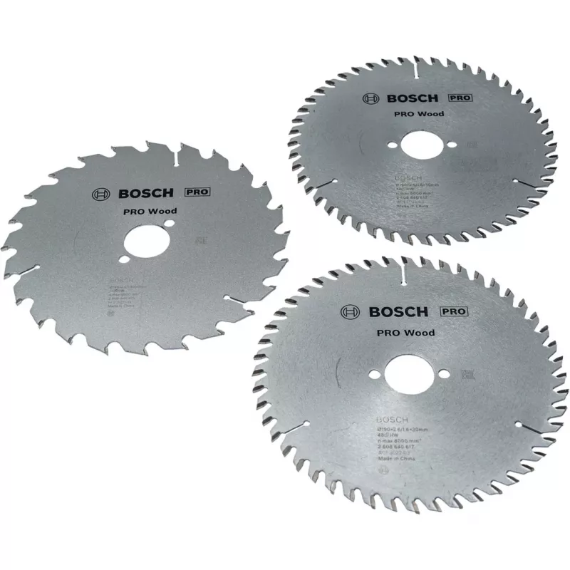 BOSCH Power Tools PRO Wood Circular Saw Blade 190 mm (3-Piece Promo Pack)
