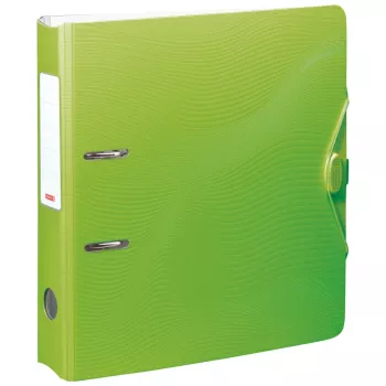 BRUNNEN WAVE Lever Arch File Kiwi Green Plastic 7 cm DIN A4