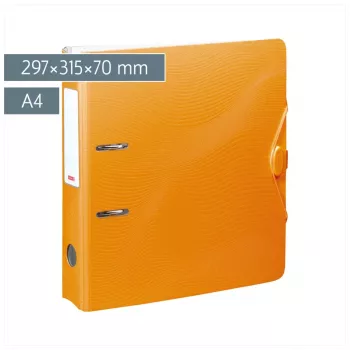 BRUNNEN WAVE Lever Arch File Orange Plastic 7,0 cm DIN A4