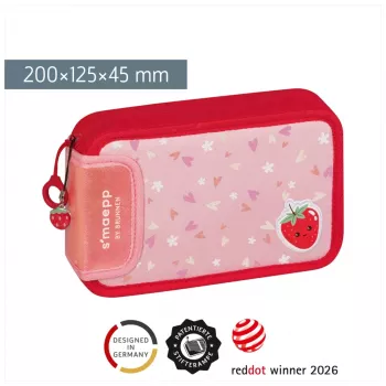 BRUNNEN Pripildytas penalas s'maepp Fruity Love Pink/Red 16 dalių, 20,0 x 4,5 cm (1049120522)