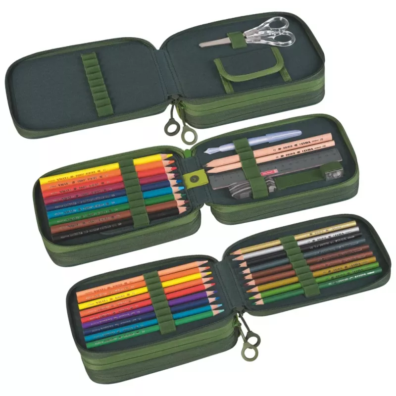 BRUNNEN Pre-filled Pencil Case s'maepp Fast Wheels Green/Light Green 33-Piece, 20.0 x 7,5 cm (1049121521)