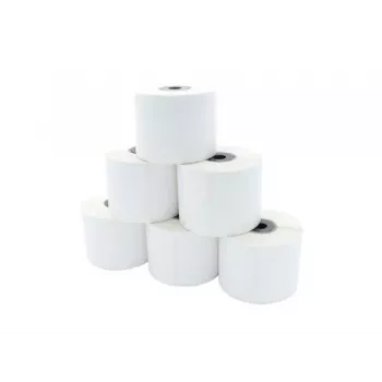 ARTDEV Tiesioginio terminio spausdinimo etikečių ritinys 56x25mm D79mm Core 12/25 1000 etikečių/ritinyje