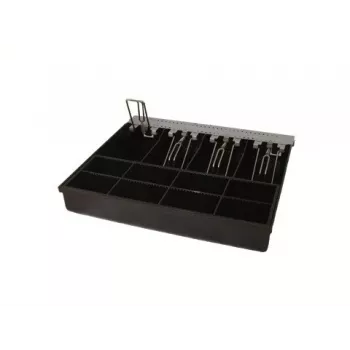 ARTDEV Cash Drawer Insert, skirta AC-3540, juoda, 4 banknotų ir 8 monetų skyriai