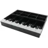 ARTDEV Cash Tray Insert, skirta AC-4280 kasos stalčiui – 8 monetų skyriai, 5 banknotų skyriai, juoda