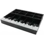ARTDEV Cash Tray Insert, skirta AC-4280 kasos stalčiui – 8 monetų skyriai, 5 banknotų skyriai, juoda