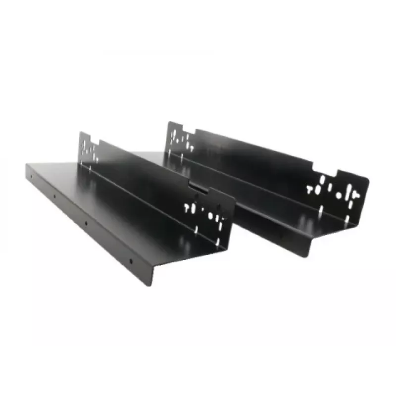 ARTDEV Under-Desk Mount Bracket Set DRW-HLD-3000 Black Steel L-Shape for Power Strips, Mini PCs, Routers