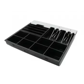 ARTDEV Cash Tray Insert, skirta AC-4100 kasos stalčiui, 8 monetų skyriai, 6 banknotų skyriai, juoda