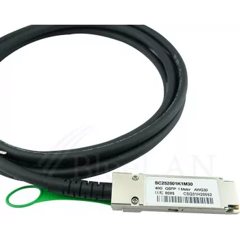 BlueOptics Molex 74757-2301 Compatible BlueLAN DAC QSFP SC252501K3M30 Direct Attach Copper Cable, 40GBASE-CR4, 30AWG, 3m (74757-2301-BL)